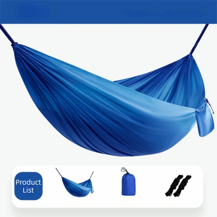High Strength Colorful Hanging Hammocks Foldable Single and Double Size Camping Hammock Easy Setup Dacron Outdoor Swing Beach
