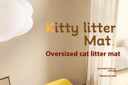 Premium Large Cat Litter Mat 90x60CM Waterproof Double Layer Litter Trapper Non-Slip Washable Pet Toilet Pad Sand Control