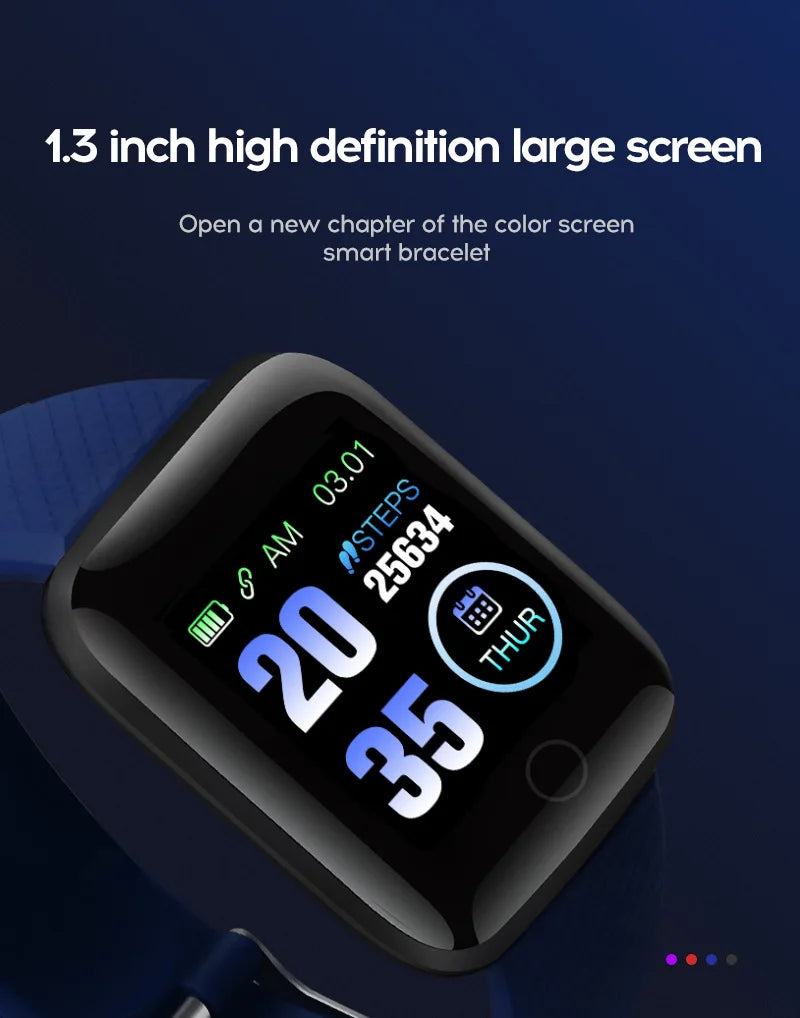 116plus Smart Watch Men Women Fitness Tracker Bracelet Sports Sleep Heart Rate Blood Pressure Monitor smartwatch For Ios Android