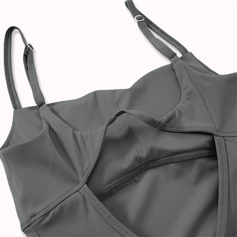 Sexy Back V Yoga Jumpsuits Butt Lifting Gym Bodysuit Women's Tracksuit Fitness Sports Overalls For Woman Workout Rompers