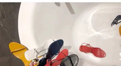 Thin Strap Sandals Women's Summer New with A Single Buckle Strap Womens Shoes Thin Heels with Exposed Toes High-heeled Sandals