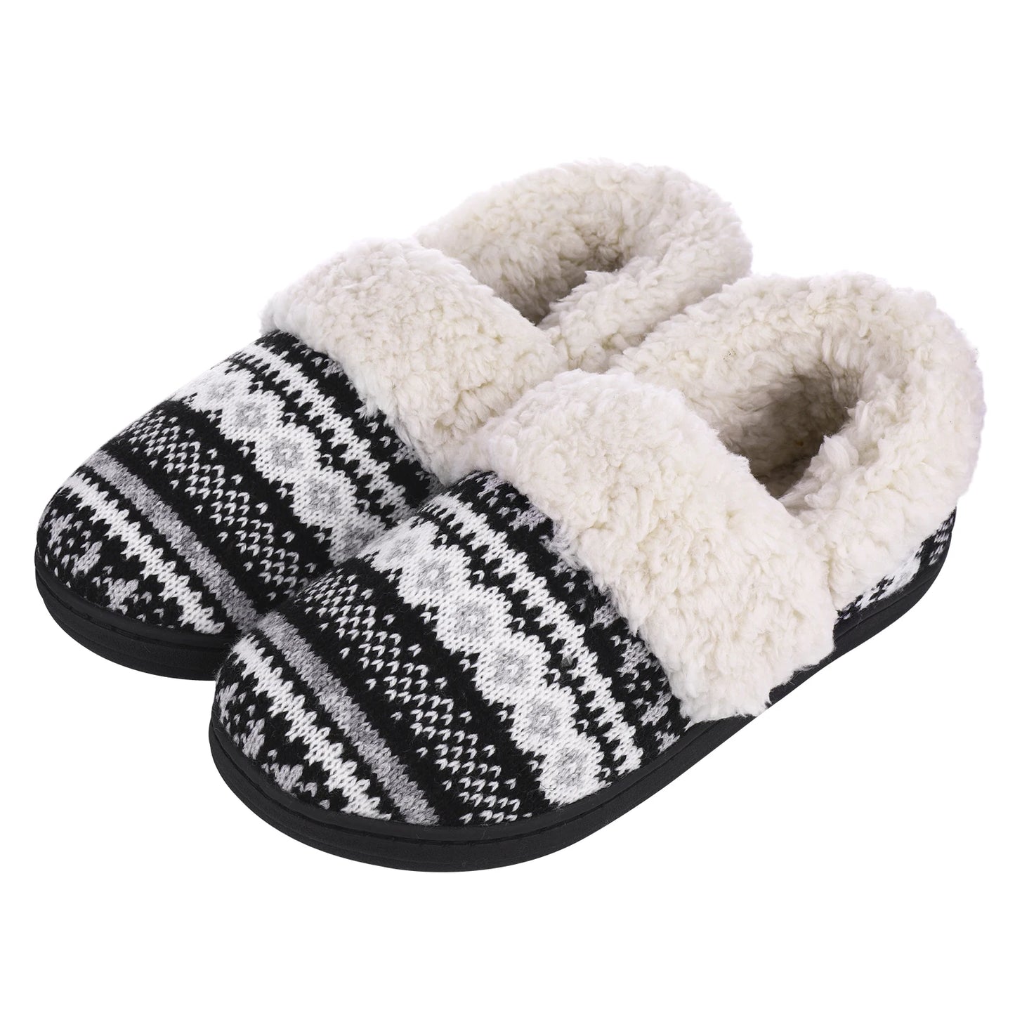 Comwarm Winter Warm Cotton Slippers For Women Men Flats Soft Non-slip Fluffy Shoes Design Slides Couple Indoor House Slippers