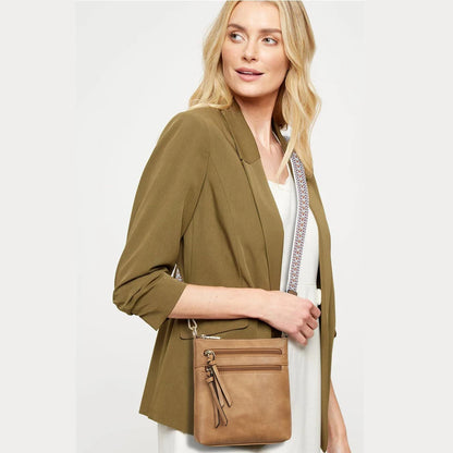 New casual double zipper women's single shoulder crossbody bag retro simple phone bag crossbody bag multifunctional women's bag