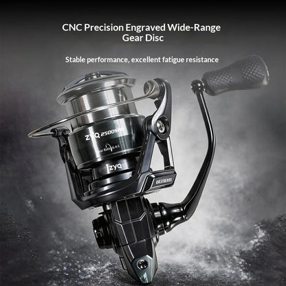 ZYQ Spinning Fishing Reel Leishi Pro Carbon Fiber Metal High Gear Ratio Shallow Spool Waterproof For Freshwater Saltwater Lure
