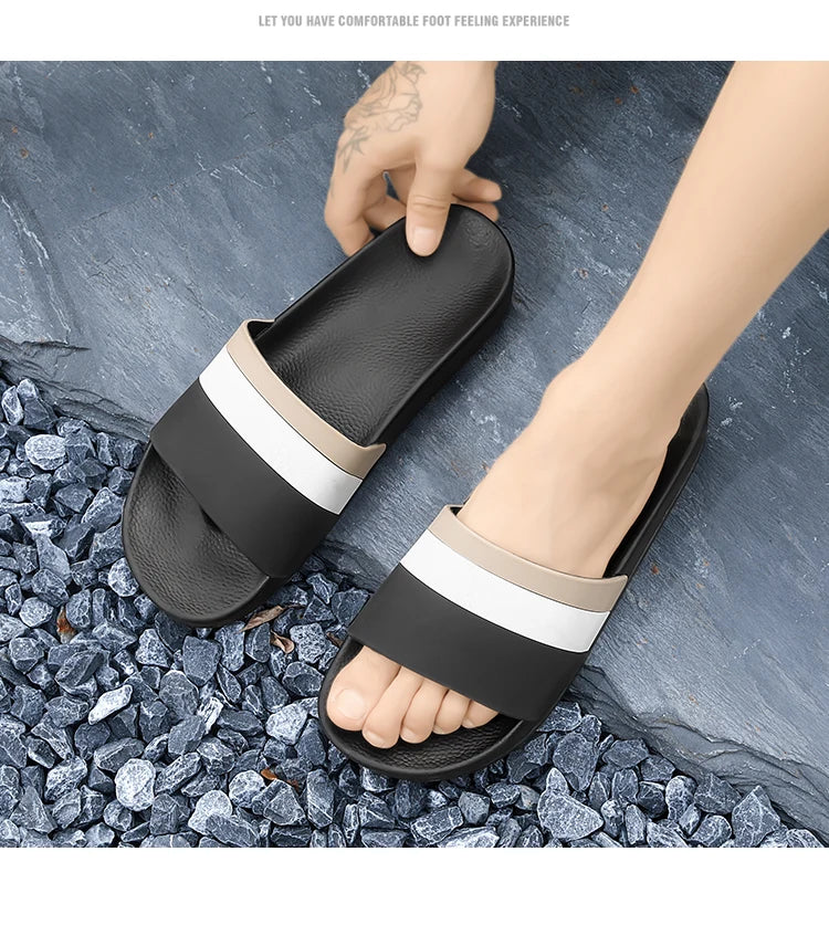 Summer beach slippers for men and women fashion comfortable EVA breathable sandals home indoor sandals plus size slippers 36-46