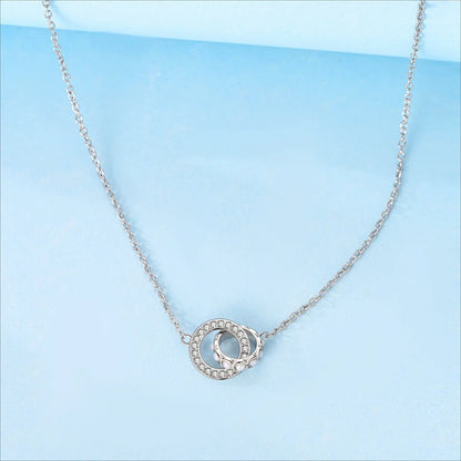 Luxury Necklace 925 Silver Original Sterling Zircon Dragonfly Butterfly Firefly Star Moon Chain Link For Women Wedding Jewelry