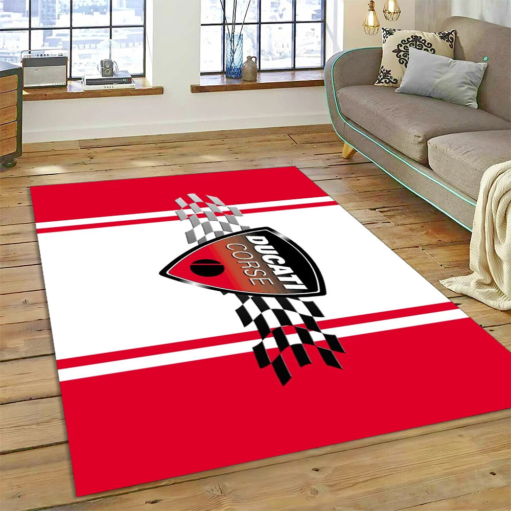 3D Racing Motorcycle Sign Carpet Rug for Living Room Bedroom Home Sofa Decoration,kids Play Non-slip Floor Mat Christmas Gift