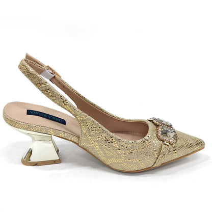 Newest Style Teal Sky Color Platform Design Peep Toe Ladies Shoes Matching Bag Set For Mature Women Heel Party Pump