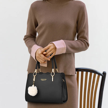Yogodlns Women Handbags Ladies Large Tote Bag Female Square Shoulder Bags Bolsas Femininas Sac PU Leather Hairball Crossbody Bag
