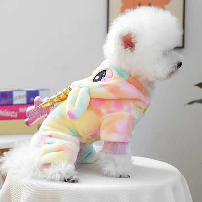 Fleece Halloween Costumes For Dog Soft Warm Funny Pet Overall Puppy Clothing XS XL Yorkshie Terrier Chihuahua Tracksuit Cat Item
