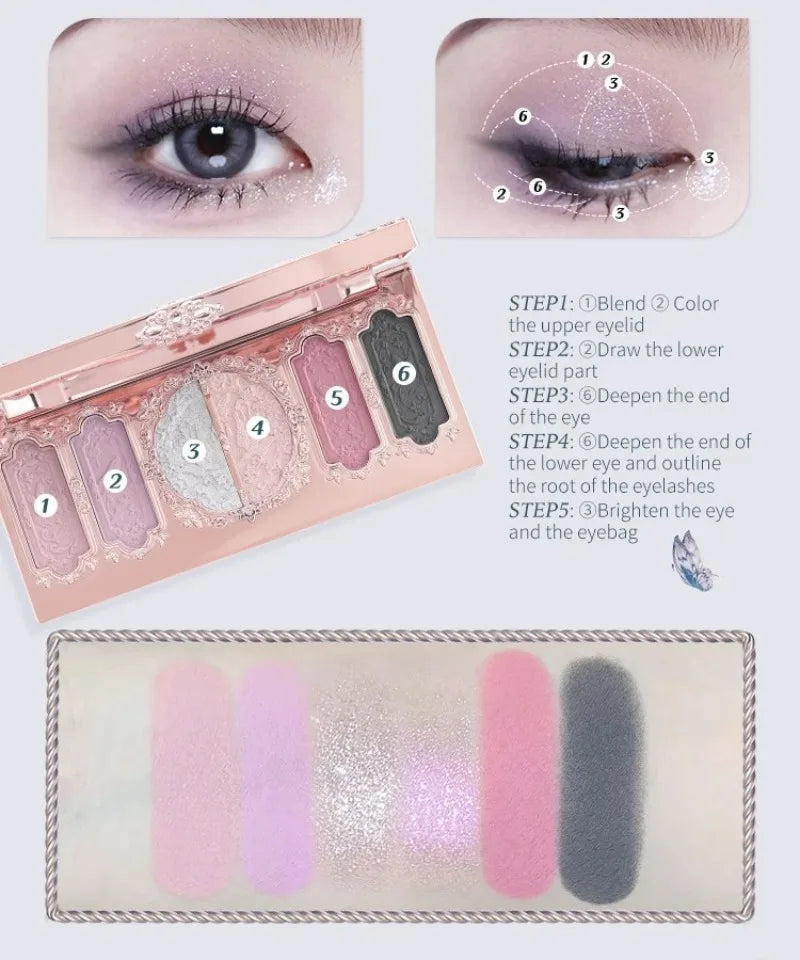 Flowerknows Butterfly Cloud Collar Collection Gift Set Makeup Kit Blush Lipstick Eyeshadow Palette All In One Box For Women