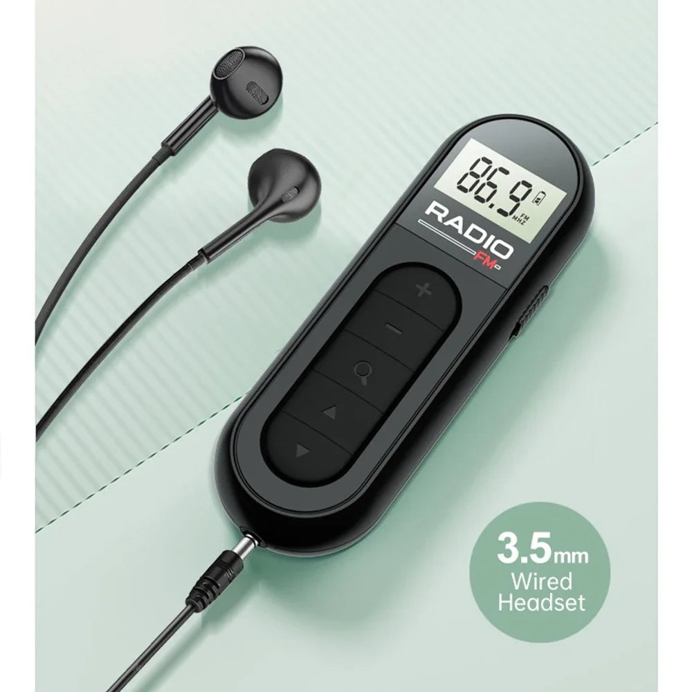 Rechargeable Portable FM Radio Pocket Digital Radio,Transistor Walkman Small Radio On Batteries for Hiking Walking