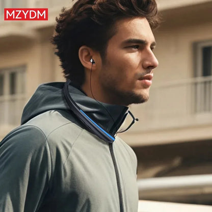 HX801 Bluetooth neckband headphones: High-fidelity stereo sound field, noise-canceling microphone