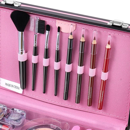 Professional Beginner Travel Portable Makeup Set Box Suitcase Kit Lipstick Brushes Nail Polish Set For Make up Eyeshadow Palette