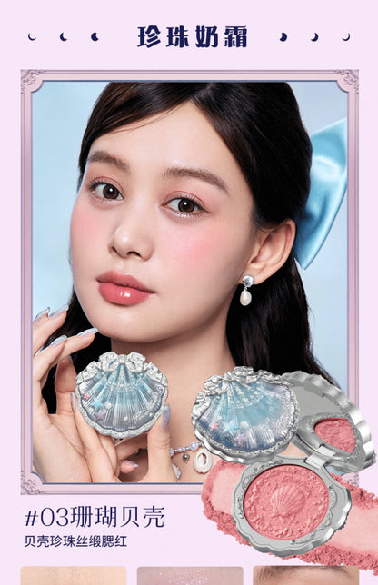 Flowerknows Gift Box Makeup Set Little Angel Full Box Lip Glaze Blusher Shell Jewelry Flower Know Birthday Gift Kit