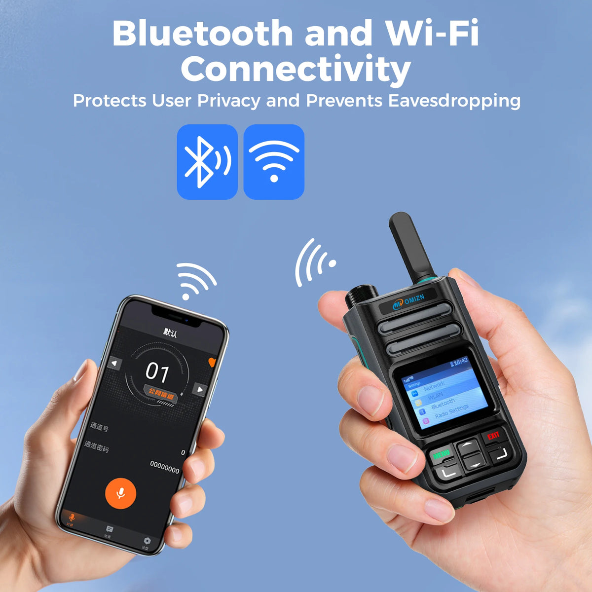 OMIZN Walkie Talkie POC 5000 Kilometers 4G Global Signal Radio Camping Professional Walkie Talkies Unlimited Distance Calling A3