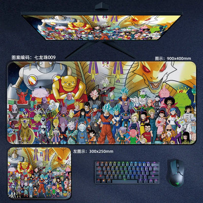 High Quality Print Dragon Ball Leather Mouse Pad Oversized Japanese Anime Nostalgic Son Goku Desk Mat Keyboard Pad Notebook Pad