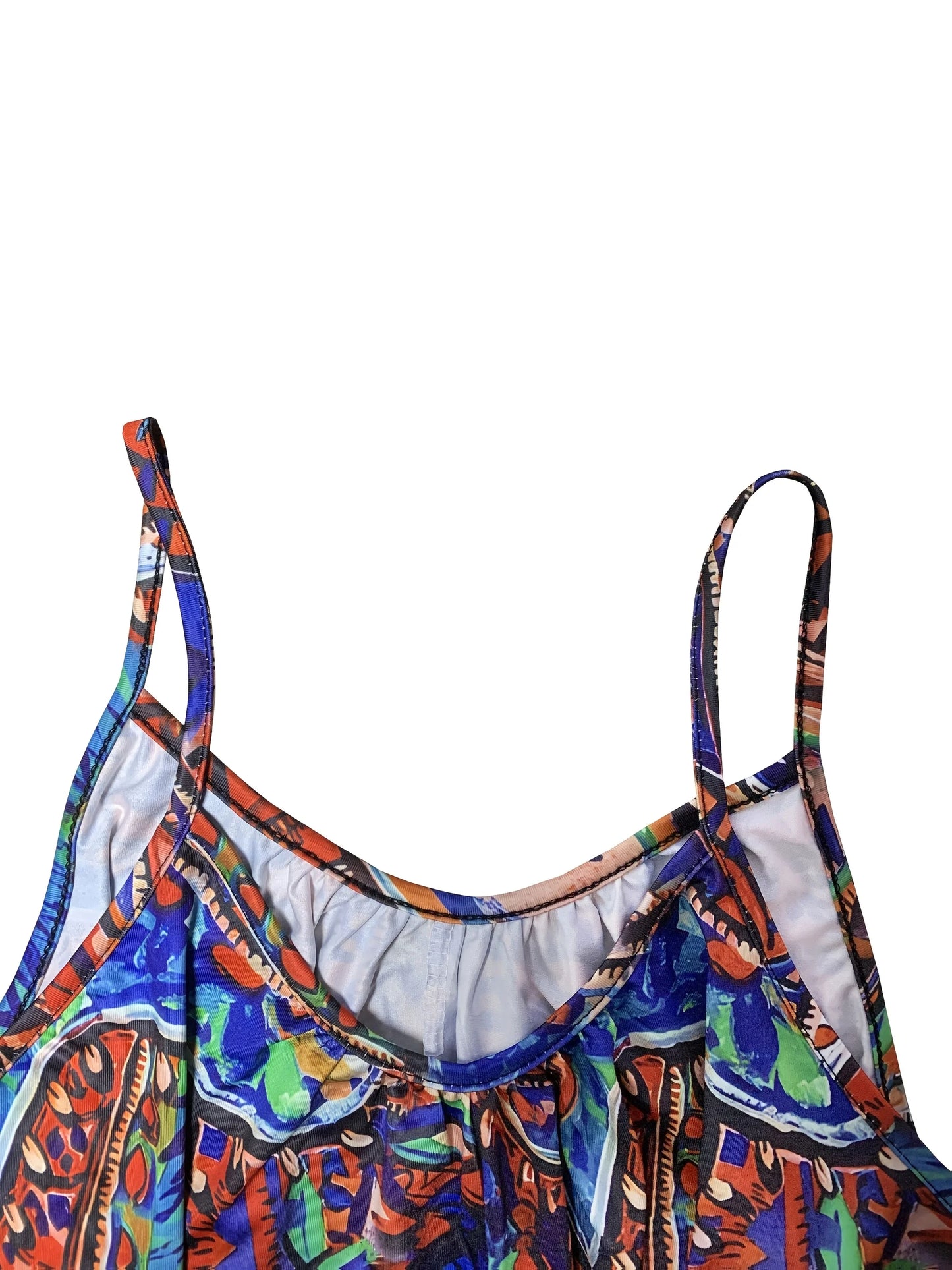 Women's Vibrant Paisley Print Sleeveless Romper Jumpsuit  for Summer Vacation,Casual Sleeveless One Piece for vacation outfits