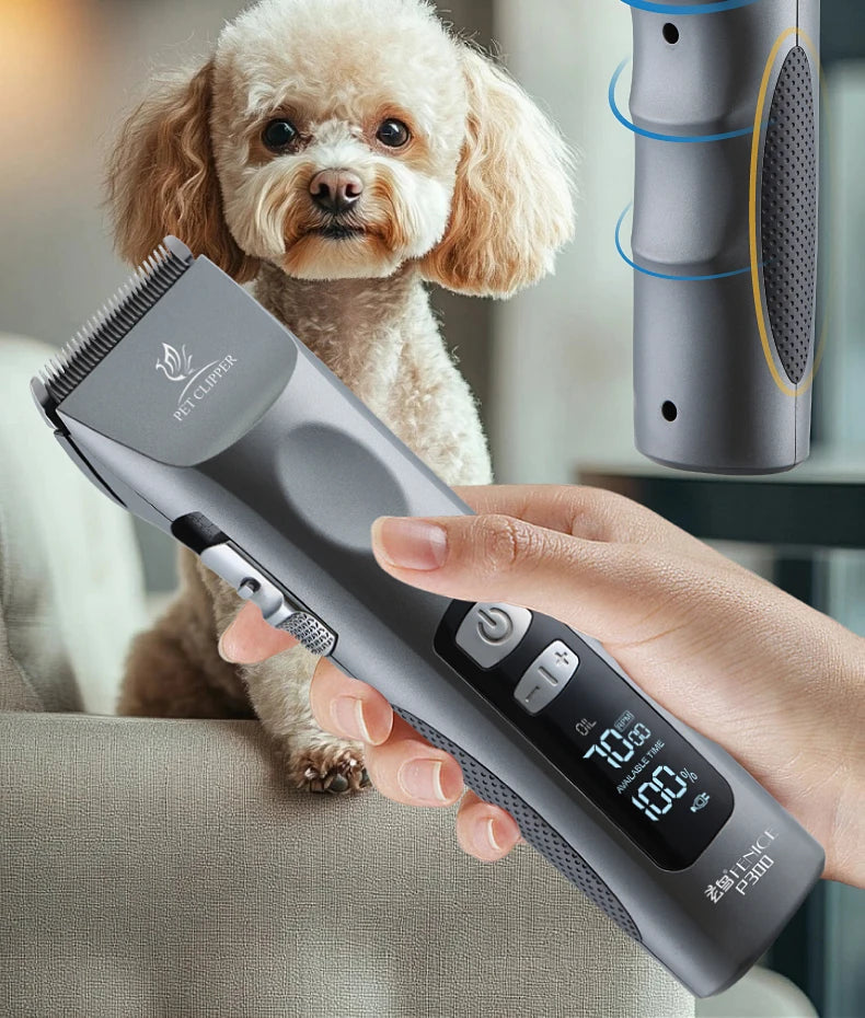 Fenice Cordless Rechargeable Pet Clipper Low Noise Professional Pet Hair Cutting Machine Grooming Trimmer Shaver Kit for Animals