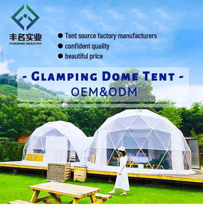 Luxury Modern Transparent PVC Four-Season Custom Garden Hotel Igloo Glamping House Geodesic Dome Tent