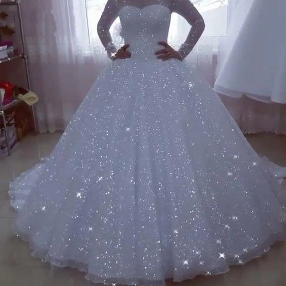 2026 Gorgeous A-Line Wedding Dresses Glittering Princess Bride Gowns Formal Beach Party Vestidos De Novia Robe Mariée Customized