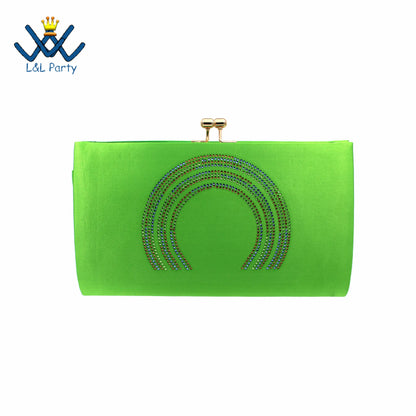 2023 Classics Peep Toe Lemon Green Color Hot Sale Sandals High Quality Women Shoes and Bag Set with Platform for Brithday Party