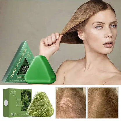 Usman Grass & Platycladus Herbal Shampoo Soap Natural Hair Loss Treat Strengthens Roots Controls Oil Cleanses Scalp Hair Growth