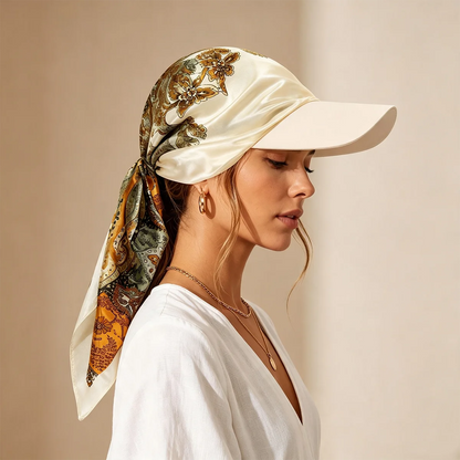2026 New Fashion Leopard Print Headscarf Hat Soft Satin Vintage Square Turban Scarf Bohemian Hijab Women Headwear