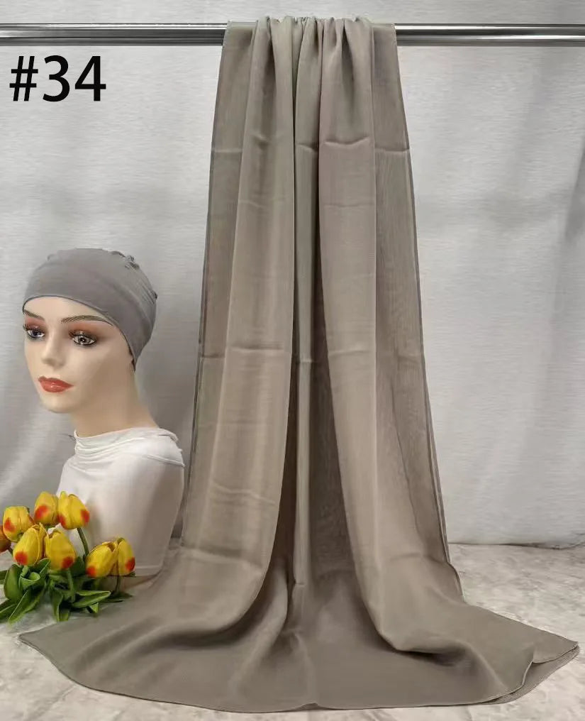 Mini Modal Hijab with Undercap Set Basic Stretchy Pullover Headscarf Thin Breathable Sunscreen Head Wrap Hijabs Scarf 165*50cm