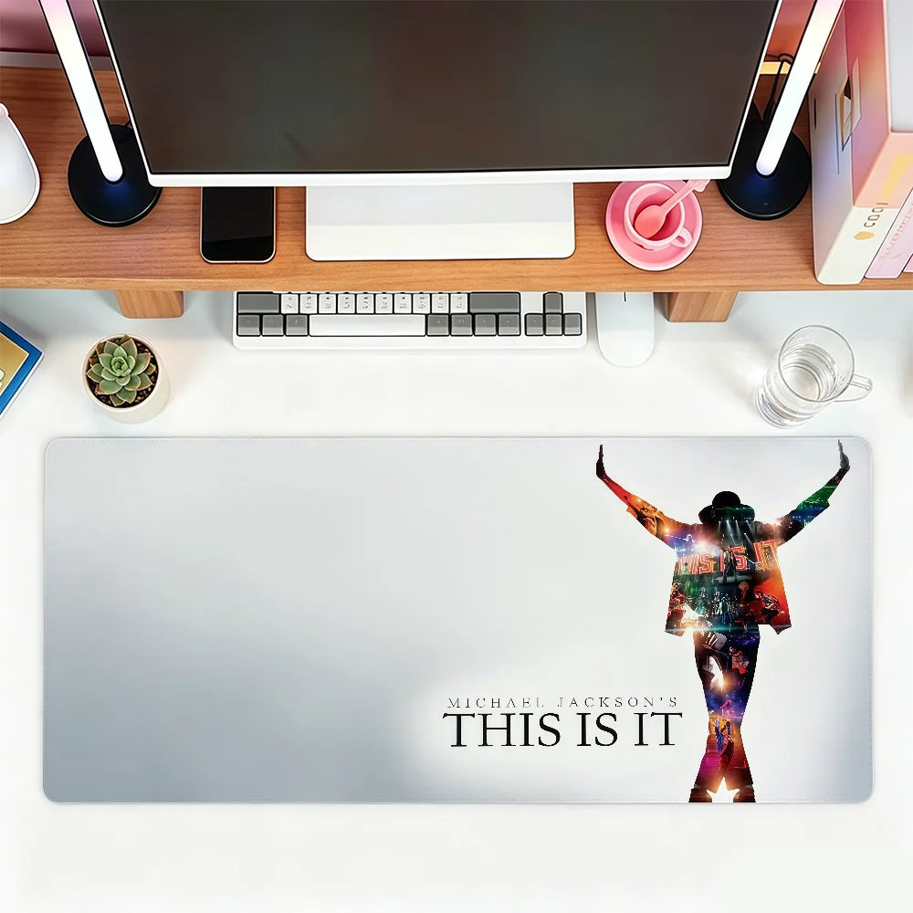 Classic Singer M-Michael Jackson Mouse Pad For Office Gaming And Keyboards Non-Slip Large Waterproof