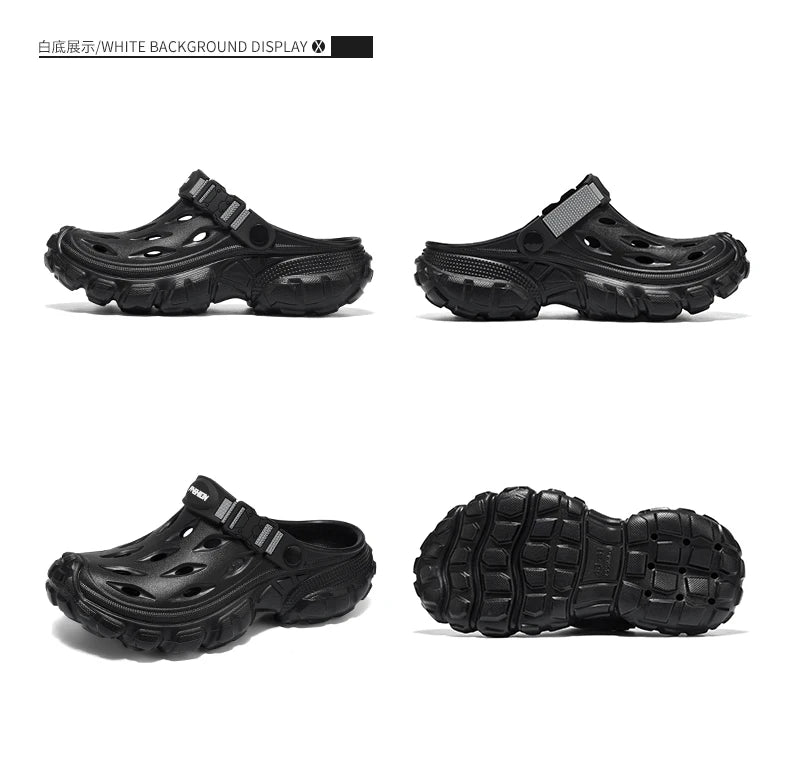 Summer Casual Sandals Men Outdoor Slippers Flat Mens Flip-flop Lightweight Beach Shoes Indoor Home Anti-slip Bathroom Slides
