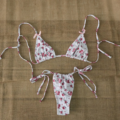 Micro Bikini Push Up Women Swimsuits 2025 Sexy Female Swimwear Brazilian Bikini Set Thong Biquini Swim Suits Print Beachwear