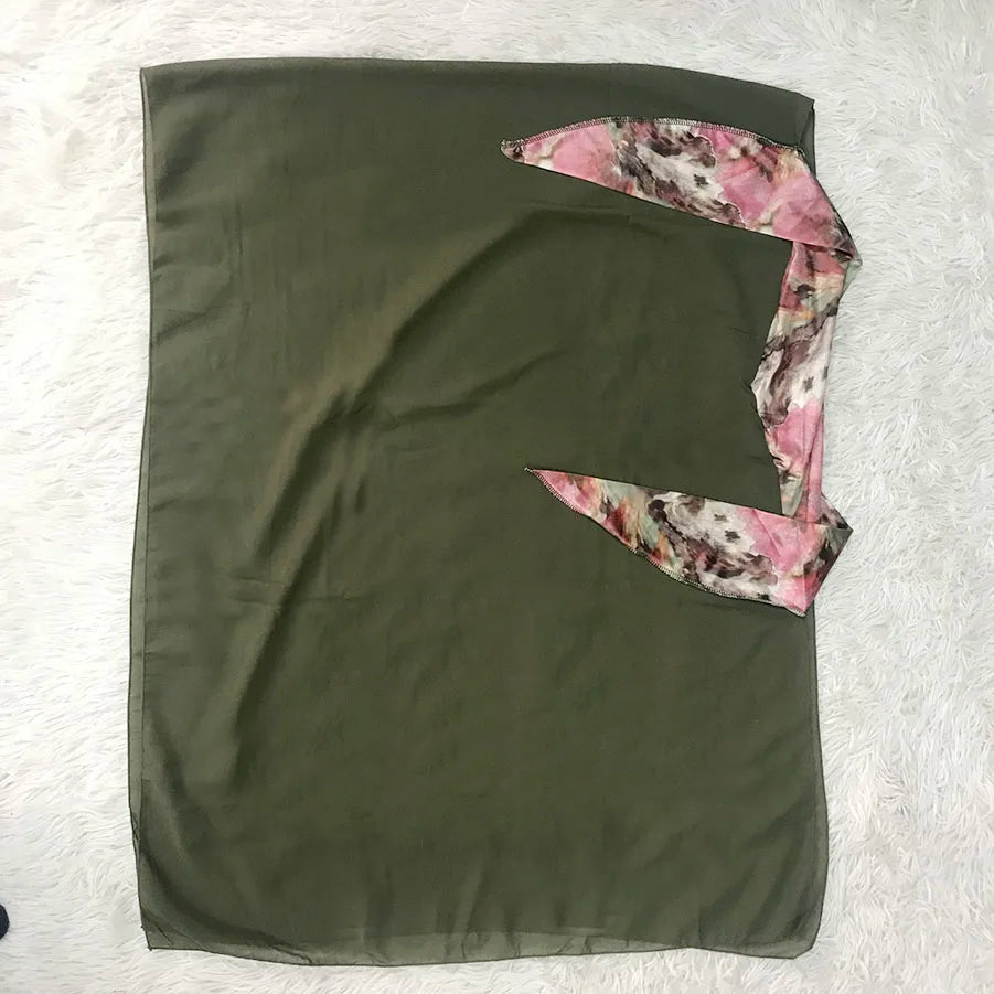 Summer Chiffon Scarf Hijab Muslim Women Instant Turban ，Big Size，Light, Thin, Breathable