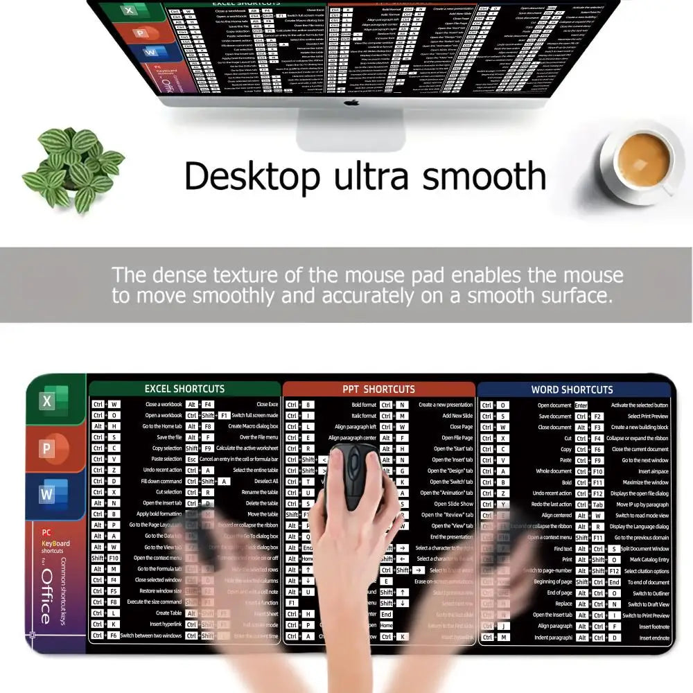 Stock pattern Mouse Pad Large Rubber Anti-slip PC Desk Accessories for Office and Gamer Keyboard Decor Mat Esports-specific