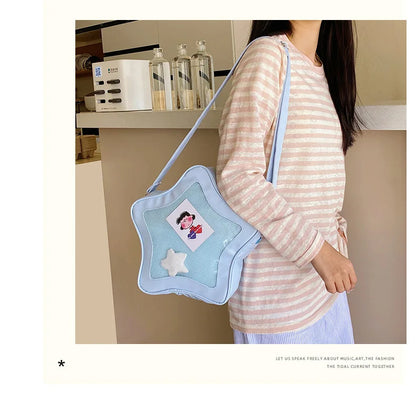 Japanese Style Minimalist Cute Aesthetic Shoulder Bag for Students Kawaii Crossbody Purse Street Fashion Ita Bags Handbags bolso