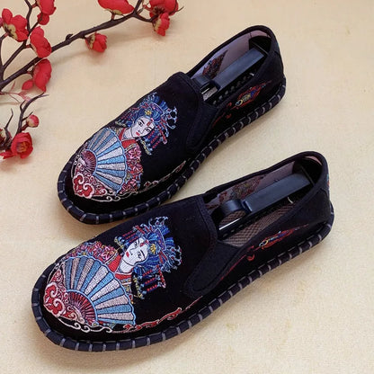Hanfu Shoes for Women Sneakers Men Ethnic Style Embroidery Chinese style Streetwear Fashion Casual Vintage Old Beijing Shoes