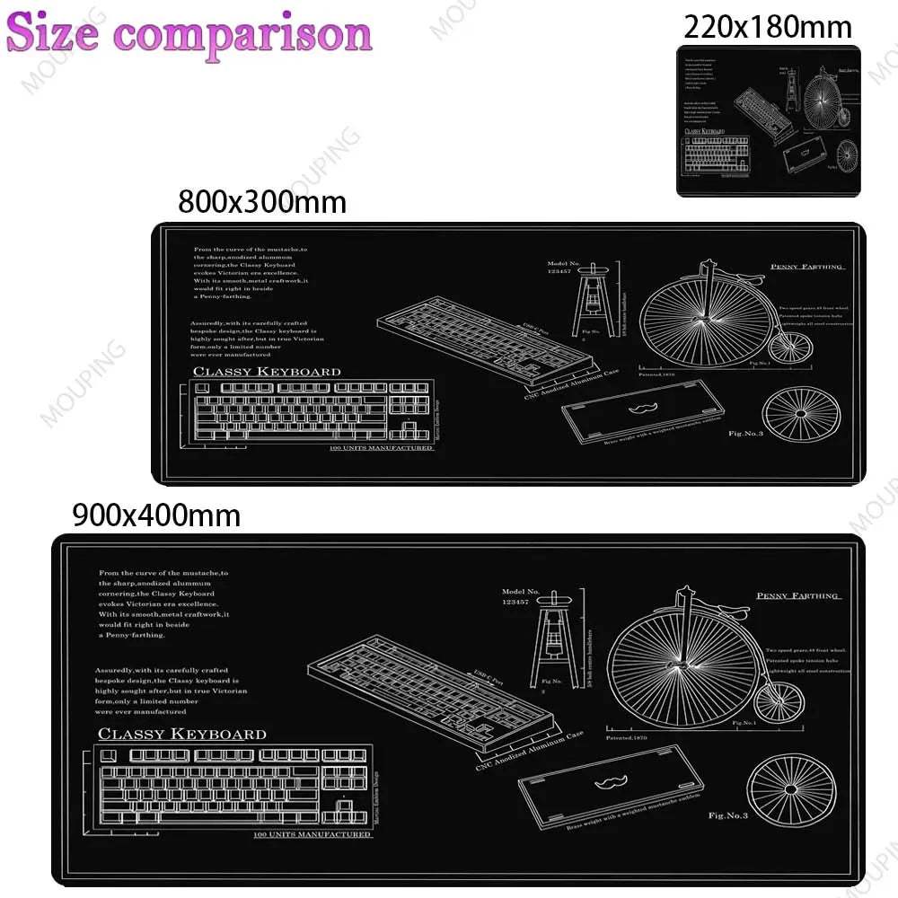 Xxl Mouse Pad Dualshot 2 Black Deskmat Playmat Laptop Anime Gaming Keyboard Rubber Pad on The Table Mouse Mat Pc Carpet
