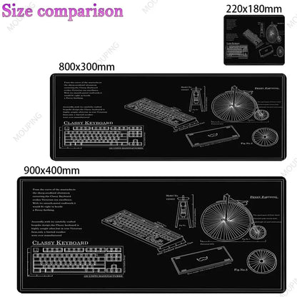 Xxl Mouse Pad Dualshot 2 Black Deskmat Playmat Laptop Anime Gaming Keyboard Rubber Pad on The Table Mouse Mat Pc Carpet