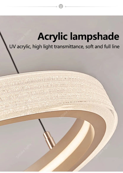 Modern design creative round simple chandelier ring Lights suitable for living room bedroom restaurant home round Pendant Lights