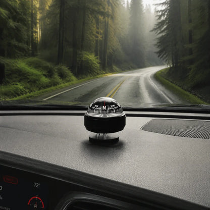 Clear Mark Black Car Compass Portable Practical Dashboard Compass Plastic Vehicle Navigation Ball Vehicle Navigation