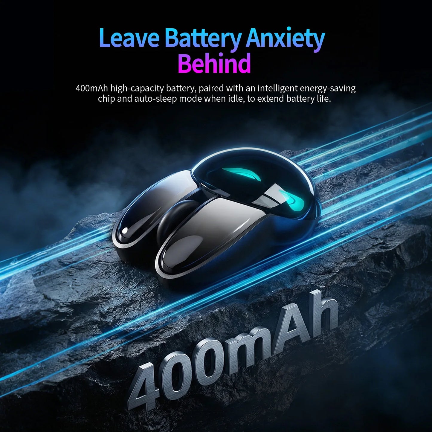 MOFII M6C Evil Rabbit Dual-mode Mouse, Black Cool Rabbit Shape, RGB Ambient Light, Silent Rechargeable, Multi-device Compatible