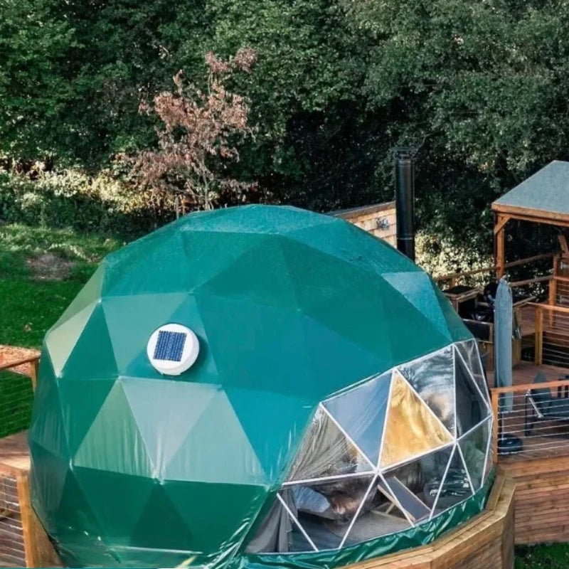 6M 7M Luxury Waterproof Geodesic Dome PVC Spherical Tent Hotel Resort for Glamping Outdoor Luxury Glamping Dome with Bathroom