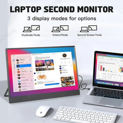 LESOWN 15.6 inch 4K Touchscreen Portable Monitor 1080P IPS USB-C HDMI Gaming Extended Display for Second Screen PS4/ 5 Switch