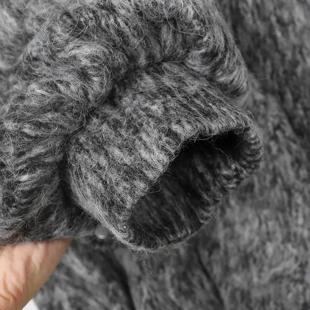 Maomaokong high-end Wool fabric Luxury Women's Big Fox Fur Collar Puffer Jacket Natural Fur down Coat Winter Thickened Warm