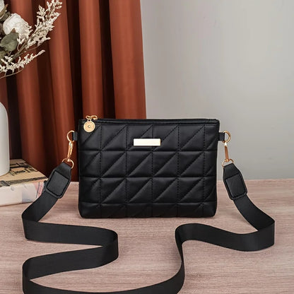 Fashionable Women's Crossbody Bag, Adjustable Shoulder Strap, Triangular Small Square Bag, Versatile Casual Chain Shoulder Bags