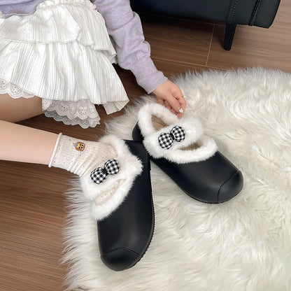 Lady Wearing Winter Casual Anti-slip Creative Cotton Shoes