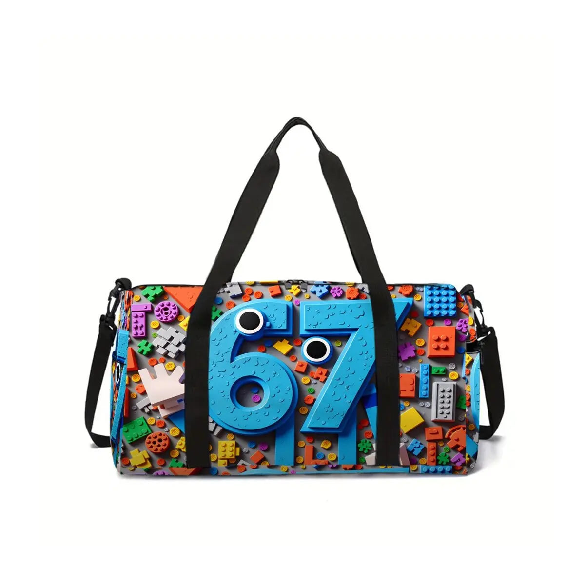 Classic Popular Funny Novelty 67 six seven 3D Printed Travel Bags Barrel Shape Crossbody Bag Outdoor Sports Bags Gym Yoga Bag