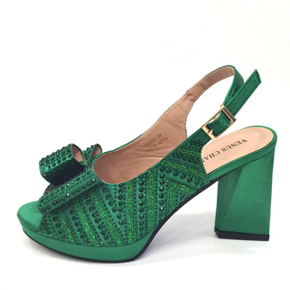 Mature Sweet 2024 Super Heels Peep Toe Ladies Slipper Shoes with Bag Set in Blue Color For Nigerian Women Wedding Party