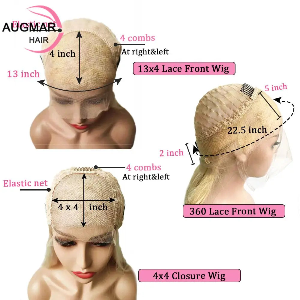 Ash Blonde 360 Lace Front Wig Brown Highlight Bob Wig Human Hair 13x6 HD Lace Frontal Wig Straight Lace Front Human Hair Wig