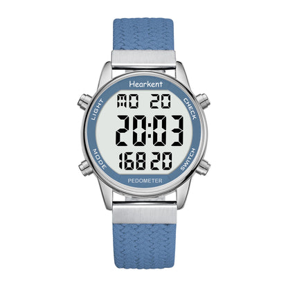 Hearkent Pedometer Sport Watches Step Counter Watch Women Digital Watches Calories Mile Stopwatch Countdown for Walking Tracker